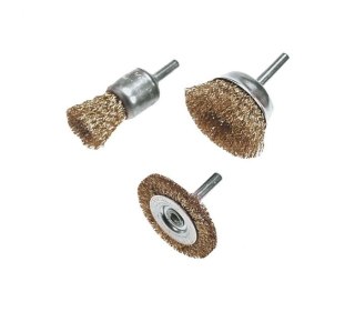 SZCZOTKI DRUCIANE TARCZOWE 3 SZTUKI VERTO