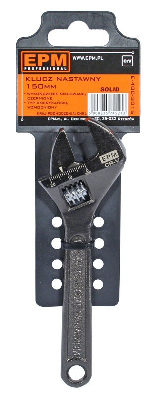 KLUCZ NASTAWNY SOLID CR-V ''SZWED'' 250MM EPM