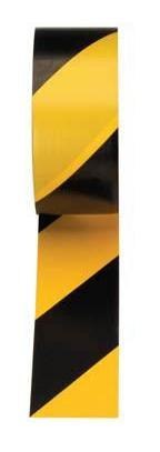 TAŚMA OSTRZEGAWCZA CZARNO-ŻÓŁTA 48*33M SAMOPRZYLEPNA KAEM
