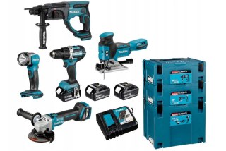 ZESTAW COMBO 18V DDF484+DGA513+DHR202+DJV181+DML802 MAKITA