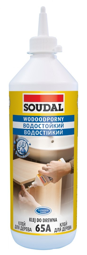 KLEJ DO DREWNA WODOODPORNY 65A 750ML SOUDAL