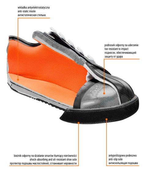 PÓŁBUT ROBOCZY SB, STALOWY PODNOSEK, R44 UN