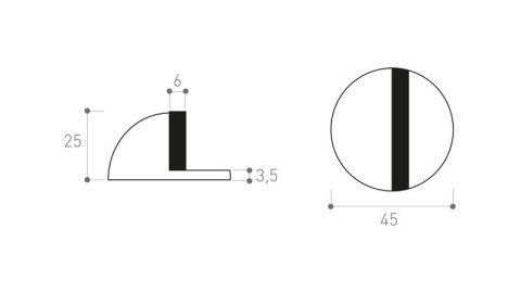 ODBÓJ DRZWIOWY PRZYKRĘCANY NIKIEL-SREBRNY UN