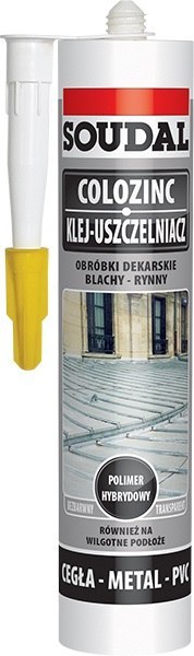 USZCZELNIACZ DO BLACH BEZBARWNY COLOZINC 290ML SOUDAL