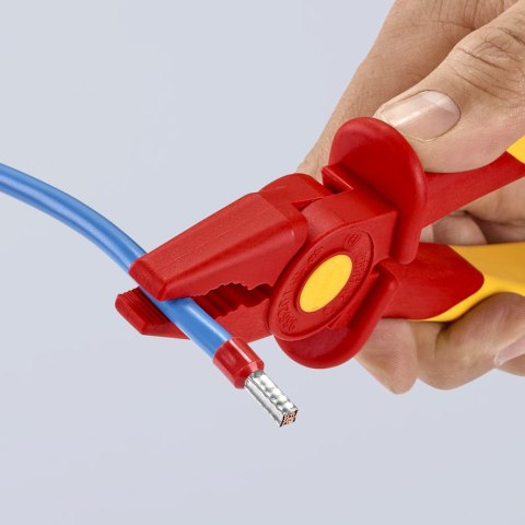 SZCZYPCE PŁASKIE Z TWORZYWA SZTUCZNEGO IZOLOWANE 180MM KNIPEX