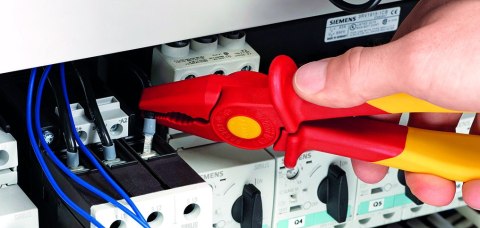 SZCZYPCE PŁASKIE Z TWORZYWA SZTUCZNEGO IZOLOWANE 180MM KNIPEX