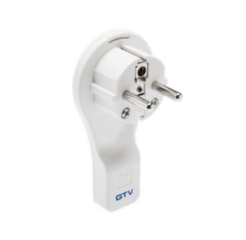 WTYCZKA PŁASKA KĄTOWA BIAŁA 16A 250V GTV