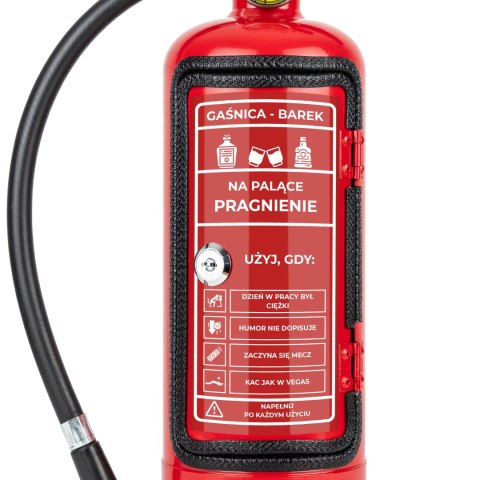 Gaśnica Mini Bar- Na palące pragnienie - prezent na 18 urodziny, kawalerski