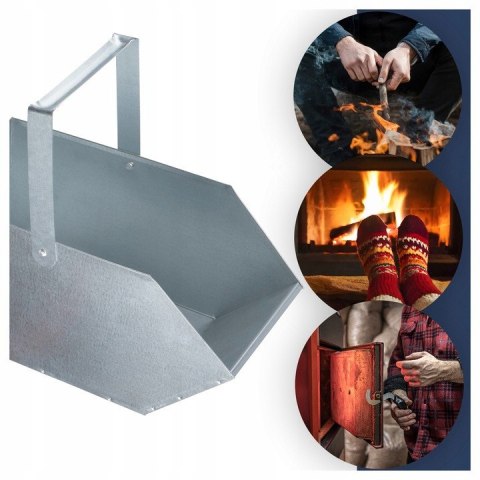 ZESTAW KOMINKOWY WĘGLARKA DUŻA NA WĘGIEL OCYNK SZUFLA ŁOPATKA DO CO METAL SIGMA