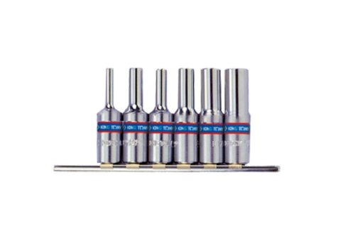 KPL.NASADEK GWIAZDKOWYCH 3/8'' 6 CZĘŚCI DŁUGIE E4-E14 KING TONY