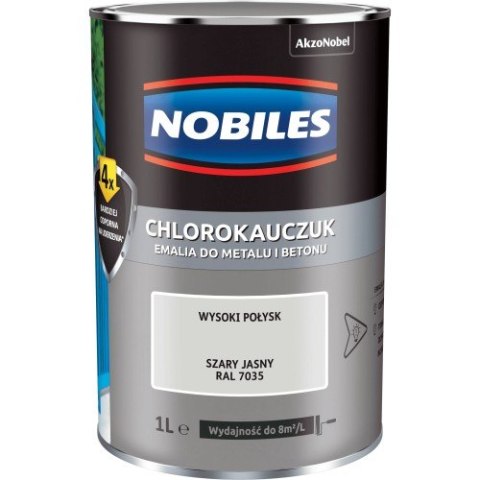 NOBILES EMALIA CHLOROKAUCZUKOWA SZARY JASNY RAL 7035 0.9L NOBILES