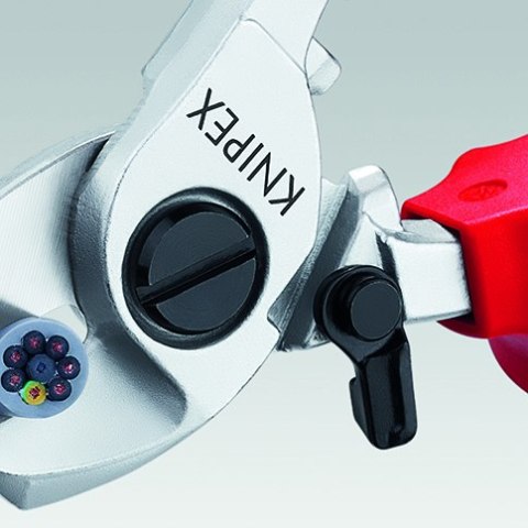 NOŻYCE DO KABLI ZE SPRĘŻYNĄ ROZWIERAJĄCĄ IZOLOWANE 165MM KNIPEX