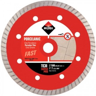 TARCZA DIAMENTOWA DO GRESU PORCELANOWEGO TCR 180 SUPERPRO RUBI