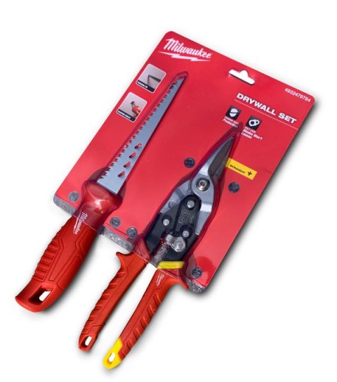 ZESTAW NOŻYCE DO CIĘCIA BLACHY + PIŁA DO PŁYT G/K MILWAUKEE