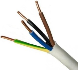 PRZEWÓD YDY 4X1,5 ŻO BIAŁY 450/750V ELPAR