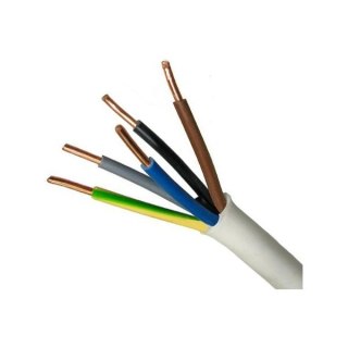 PRZEWÓD YDY 5X2,5 ŻO BIAŁY 450/750V ELPAR