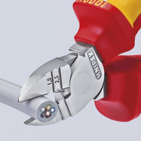 SZCZYPCE TNĄCE BOCZNE DO ŚCIĄGANIA IZOLACJI 160MM KNIPEX