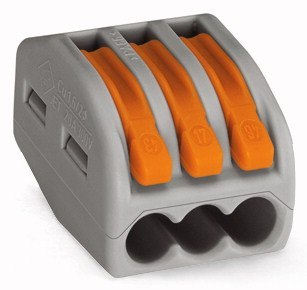 SZYBKOZŁĄCZKA 3X0,08-4MM2 Z DŹWIGNIĄ ZWALNIAJĄCĄ 222-413 UN