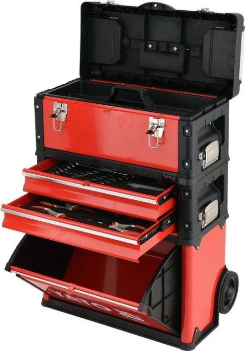 WÓZEK NARZĘDZIOWY 3-CZĘŚCIOWY Z NARZĘDZIAMI YATO
