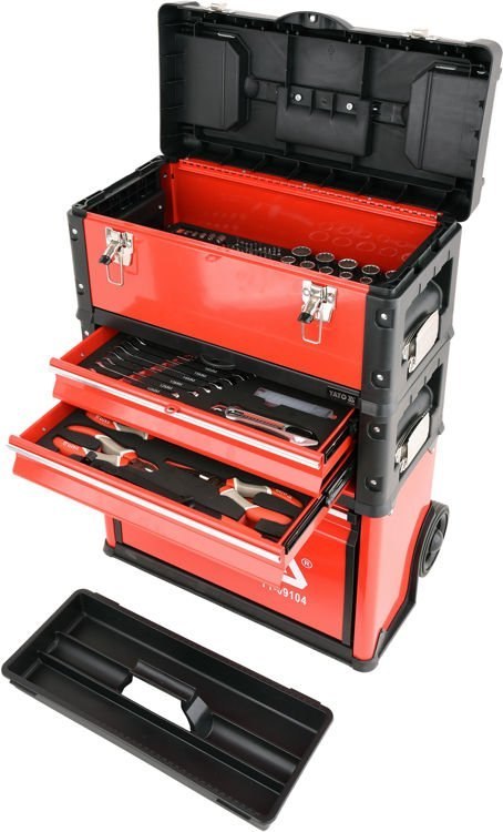 WÓZEK NARZĘDZIOWY 3-CZĘŚCIOWY Z NARZĘDZIAMI YATO