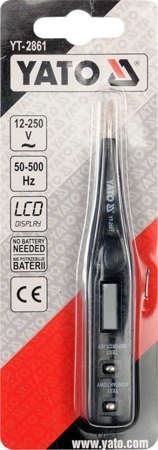 PRÓBNIK NAPIĘCIA 12-250V LCD YATO