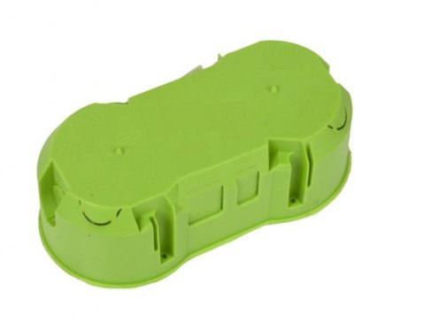 PUSZKA PODTYNKOWA PODWÓJNA 60MM ZIELONA UN