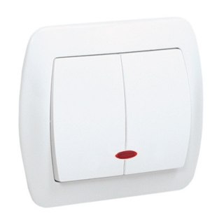 AKORD ŁĄCZNIK PODWÓJNY P/T Z PODŚWIETLENIEM BIAŁY SIMON