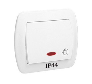 AKORD PRZYCISK ŚWIATŁO P/T IP44 Z PODŚWIETLENIEM BIAŁY SIMON