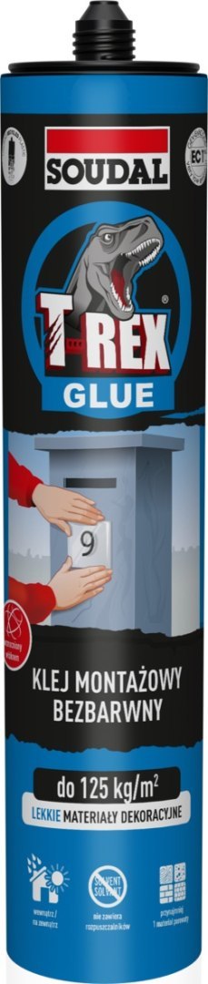 KLEJ MONTAŻOWY BEZBARWNY 310G T-REX SOUDAL