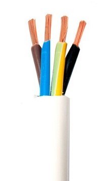 PRZEWÓD MIESZKANIOWY H03VV-F OMY 4X0,75 BIAŁY 300/300V ELPAR