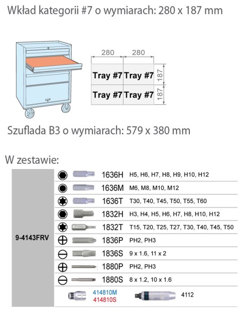 WKRĘTAK UDAROWY + BITY 5/16 43CZĘŚCI KING TONY