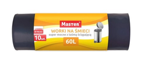 WORKI NA ODPADY HD 60L Z TAŚMĄ ŚCIĄGAJĄCĄ - SUPER MOCNE UN