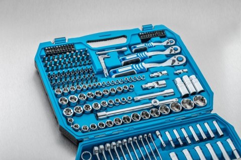 ZESTAW NARZĘDZI 1/4'',3/8'',1/2'', 222SZT. WALIZKA HOGERT