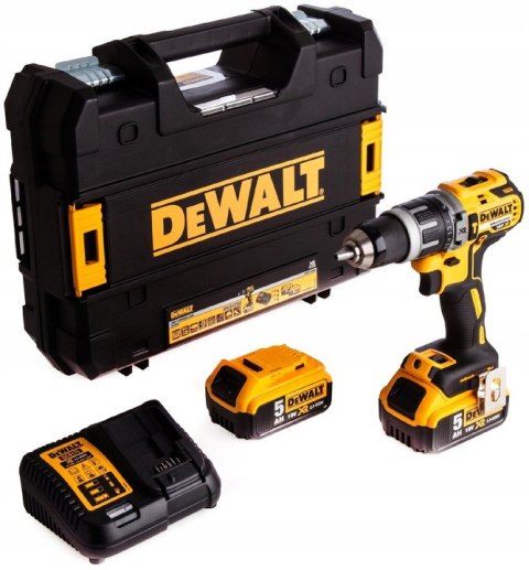 AKUM. WIERTARKO-WKRĘTARKA Z UDAREM XR 18V 2*5.0AH KUFER DEWALT