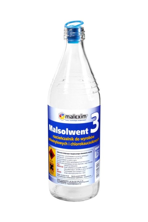 ROZPUSZCZALNIK MALSOLWENT 3 DO POLIWINYL. I CHLOROKAU. 0.5L MALEXIM