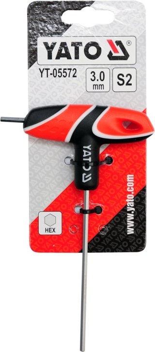 KLUCZ TRZPIENIOWY HEX Z RĘKOJEŚCIĄ 3MM YATO