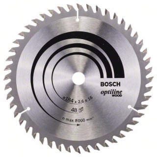 PIŁA TARCZOWA H OPTILINE WOOD 184*2.6*16/Z48 BOSCH