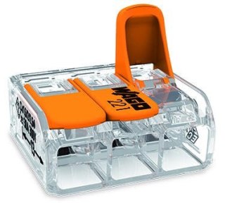 SZYBKOZŁĄCZKA 3X0,2-4MM2 TRANSPARENTNA/POMARAŃCZOWA 221-413 UN