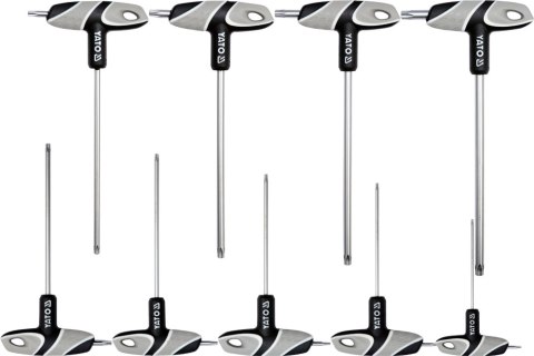 ZESTAW KLUCZY TRZPIENIOWYCH TORX Z RĘKOJEŚCIĄ 9 SZTUK YATO