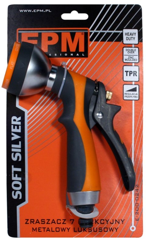 ZRASZACZ PISTOLETOWY 7-FUNKCYJNY SOFT SILVER EPM