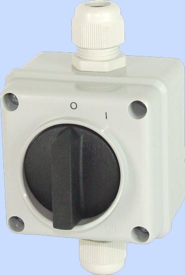 ŁĄCZNIK KRZYWKOWY 0-1 3P 12A IP65 ŁUK E12-13 W OBUDOWIE ELEKTROMET