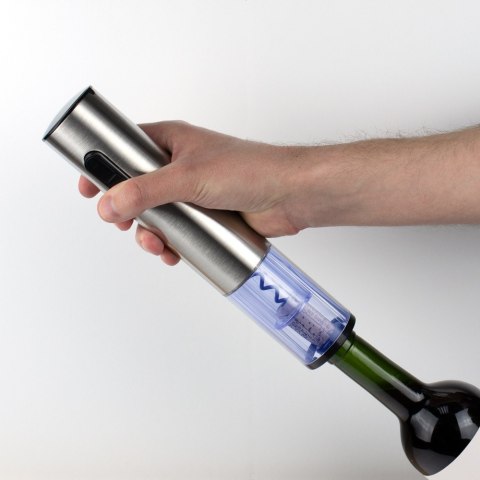 Silver Twister Deluxe - elektryczny korkociąg z bazą ładującą - w etui