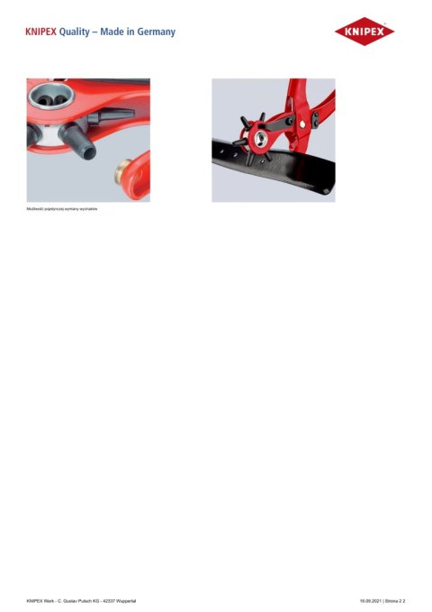 DZIURKACZ REWOLWEROWY 220MM KNIPEX