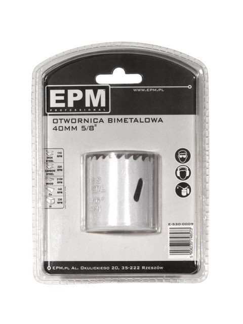 OTWORNICA BI-METALOWA 40MM UCHWYT 5/8'' EPM