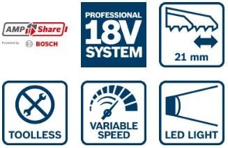 PIŁA SZABLASTA AKUMULATOROWA GSA 18 V-LI C 0*AH BOSCH