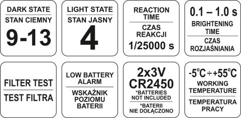 PRZYŁBICA SPAWALNICZA SAMOŚCIEMNIAJĄCA YATO