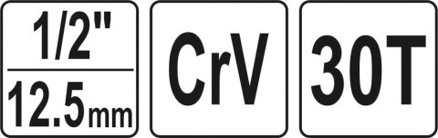 GRZECHOTKA 1/2'' WEWNĘTRZNA Z OTWOREM YATO