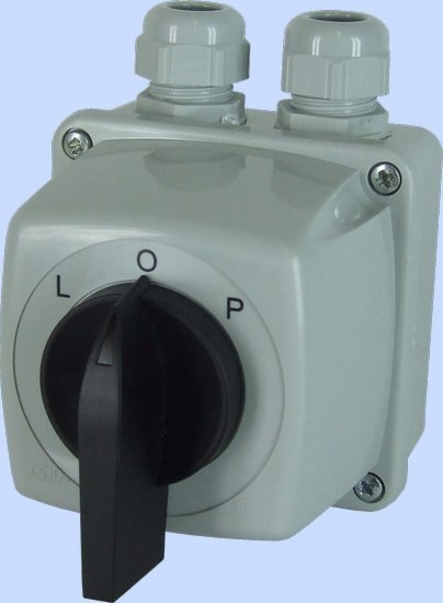 ŁĄCZNIK KRZYWKOWY L-0-P 3P 16A IP44 ŁUK E16-43 W OBUDOWIE ELEKTROMET