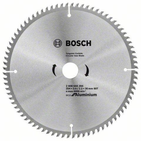 TARCZA PILARSKA ECO ALU 254*3,0/30 80T BOSCH