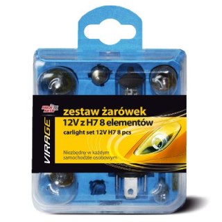 ZESTAW ŻARÓWEK 12V Z H7 8 ELEMENTÓW MOJE AUTO VIRAGE